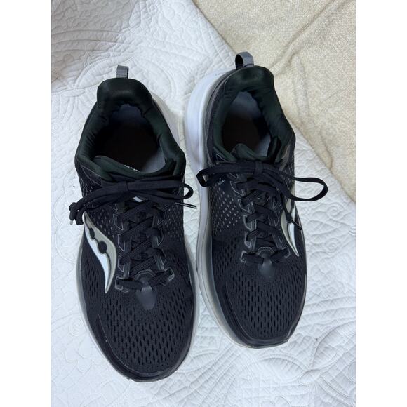 Saucony Men\'s Black White 10.5 Guide 17 Lace Up Running Shoes Stability Comfort main image 7